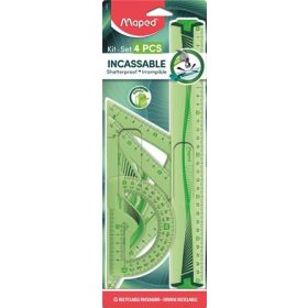   Vonalzókészlet, műanyag, hajlítható, 4 darabos, MAPED "Flex"