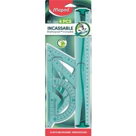   Vonalzókészlet, műanyag, hajlítható, 4 darabos, MAPED "Flex"