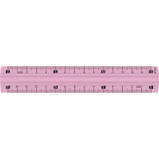 Vonalzó, műanyag, törhetetlen, 15 cm, MAPED "Study Unbreakable", vegyes színek