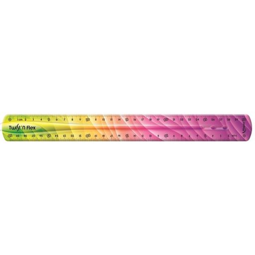 Vonalzó, műanyag, 30 cm, MAPED "Twist'n Flex Decor"
