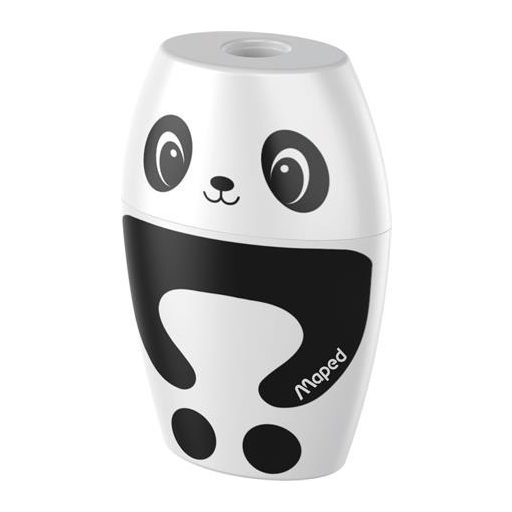 Hegyező, egylyukú, tartályos, MAPED "Shakky Fancy", panda és pingvin, vegyes formák