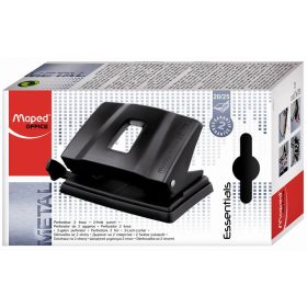   Lyukasztó, kétlyukú, 25 lap, fém, MAPED "Essentials 25", fekete