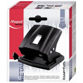   Lyukasztó, kétlyukú, 35 lap, fém, MAPED "Essentials 35", fekete