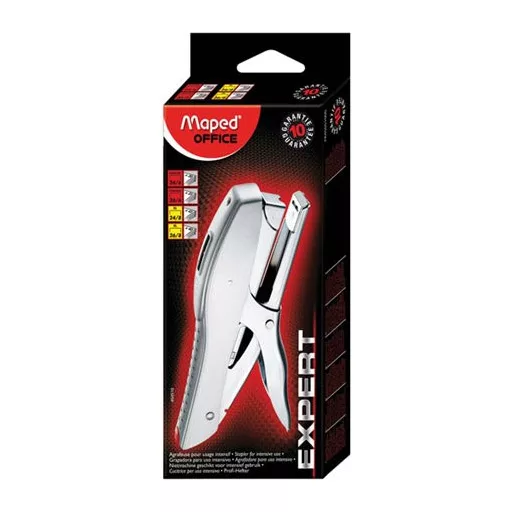 Tűzőgép, kézi, 24/6, 26/6, 45 lap, MAPED "Expert Plier"