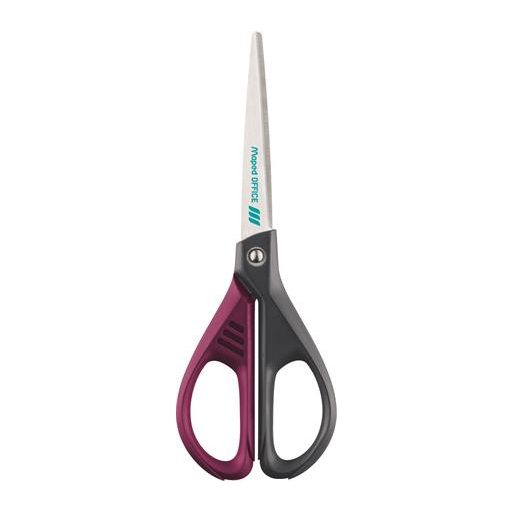 Olló, irodai, 17 cm, MAPED "Essentials Green Deco", vegyes színek