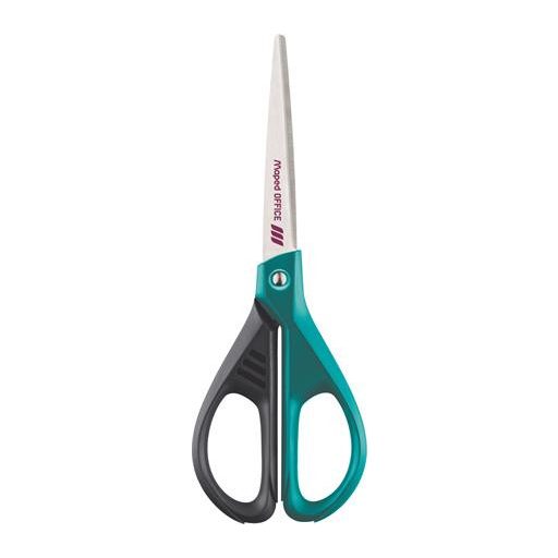 Olló, irodai, 17 cm, MAPED "Essentials Green Deco", vegyes színek