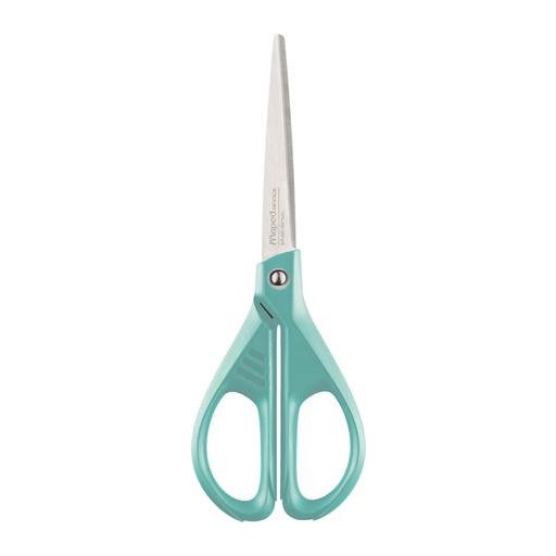 Olló, irodai, 17 cm, MAPED "Essentials Green", türkizkék