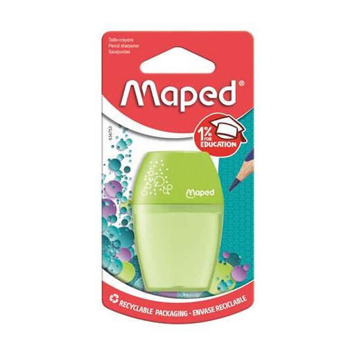 Hegyező, egylyukú, tartályos, MAPED "Shaker", vegyes színek