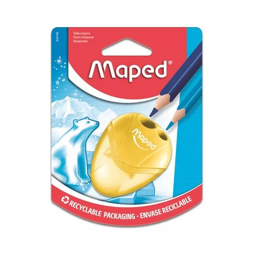 Hegyező, kétlyukú, tartályos, MAPED "I-Gloo", vegyes színek