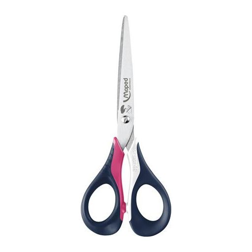 Olló, általános, 16 cm, balkezes, MAPED "Sensoft 3D", vegyes színek