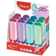   Szövegkiemelő display, 1-5 mm, MAPED "Glitter Fluo Peps", vegyes pasztell színek