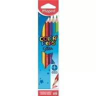   Színes ceruza készlet, háromszögletű, MAPED "Color'Peps Star", 6 különböző szín
