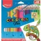 Színes ceruza készlet, háromszögletű, MAPED "Color'Peps Star", 48 különböző szín