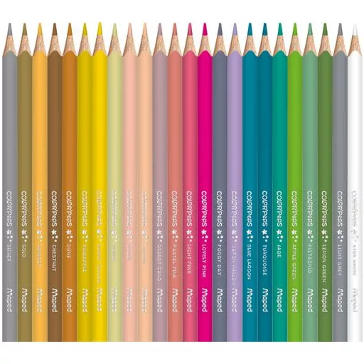 Színes ceruza készlet, háromszögletű, MAPED "Color'Peps Star", 72 különböző szín