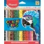Színes ceruza készlet, háromszögletű, MAPED "Color'Peps Animal", 24 különböző szín