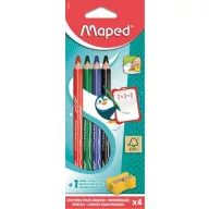   Táblaceruza készlet, fehértáblához, MAPED, 4 féle szín, hegyezővel