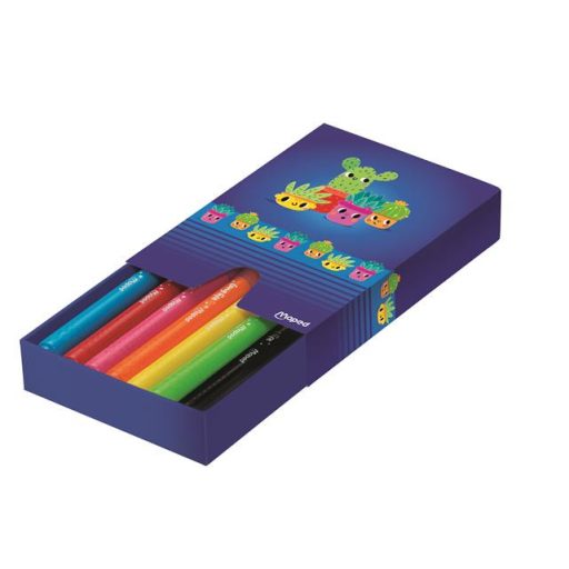 Filctoll készlet, 3,7 mm, kimosható, dobozos, MAPED „Color'Peps Long Life 2”, 12 különböző szín