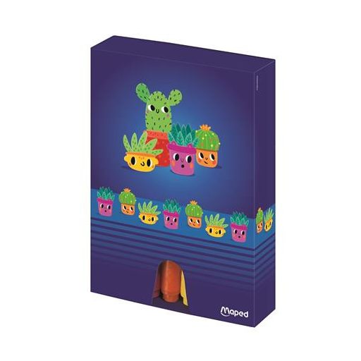 Filctoll készlet, 3,7 mm, kimosható, dobozos, MAPED „Color'Peps Long Life 2”, 12 különböző szín