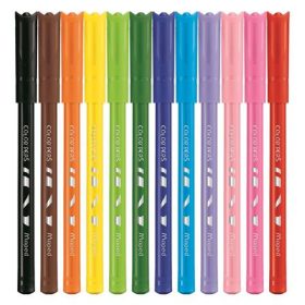   Filctoll készlet, 2 mm, kimosható, MAPED "Color'Peps Ocean", 12 különböző szín