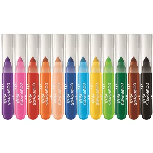 Filctoll készlet, 6,5 mm, kimosható, MAPED "Color'Peps Mini Power", 12 különböző szín