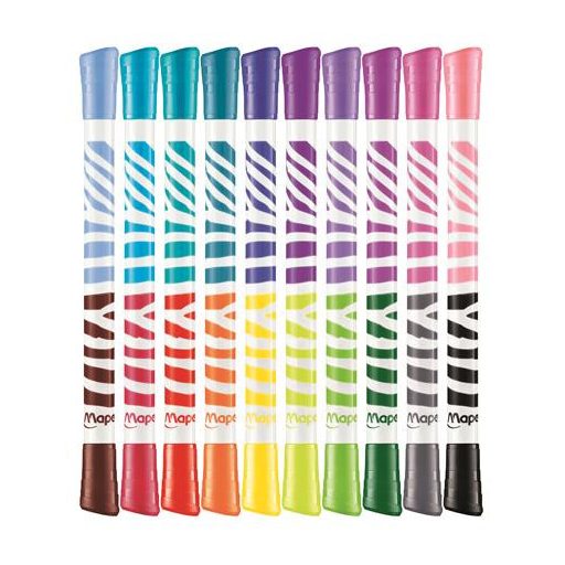 Filctoll készlet, kimosható, MAPED "Color'Peps Duo", 20 különböző szín