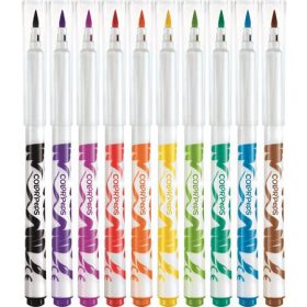   Filctoll készlet, kimosható, ecsetjellegű, MAPED "Color ’Peps Brush", 10 különböző szín