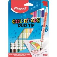   Filctoll készlet, MAPED "Color'Peps Duo Tip", 10 különböző szín