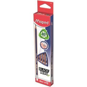   Grafitceruza radírral, 2B, háromszögletű, MAPED "Black'Peps Navy"