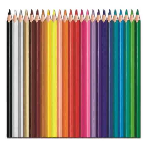 Színes ceruza készlet, háromszögletű, MAPED "Color'Peps Strong", 24 különböző szín