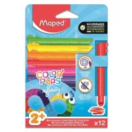   Színes ceruza készlet, háromszögletű, MAPED „Color'Peps Infinity Kidy”, 12 különböző szín
