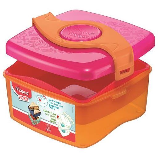 Uzsonnás doboz, MAPED PICNIK "Origins", narancs-pink