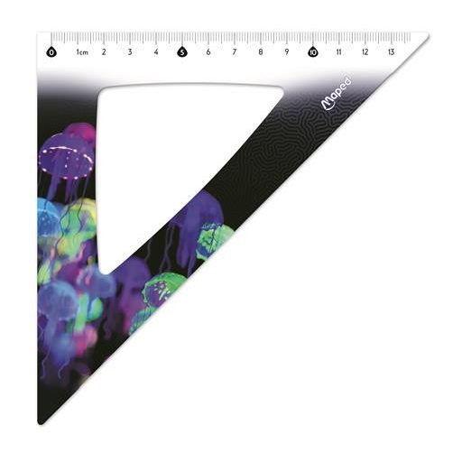 Vonalzókészlet, műanyag, 4 darabos, MAPED "Deepsea Paradise"