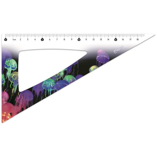 Vonalzókészlet, műanyag, 4 darabos, MAPED "Deepsea Paradise"