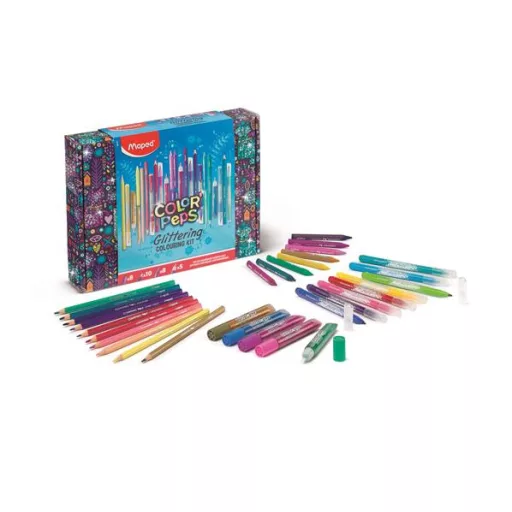 Csillámos színező készlet, MAPED "Color'Peps", 31 darabos