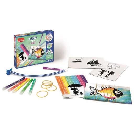 Fújós filctoll készlet, MAPED CREATIV, "Blow pen Art", pop