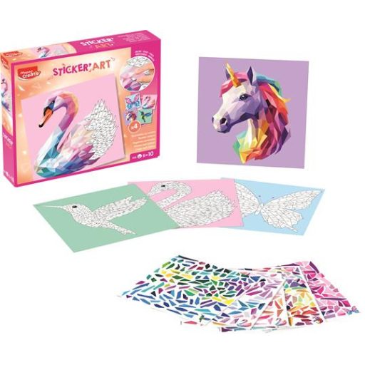 Kreatív matricás készlet, különleges állatok, MAPED CREATIV "Sticker' Art"