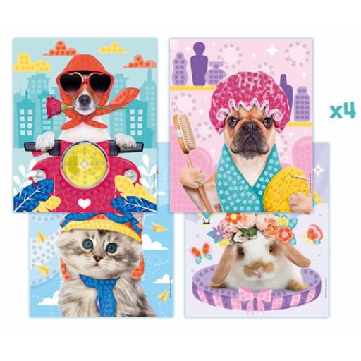 Mozaikos képkészítő készlet, MAPED CREATIV, "Cute Animals", aranyos állatok