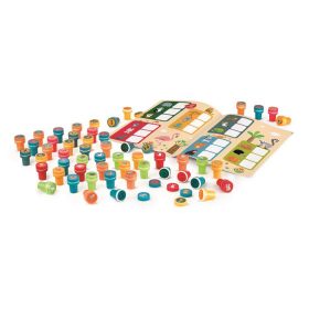   Nyomdázó készlet, foglalkoztató füzettel, MAPED CREATIV "Stamps", betűk és állatok