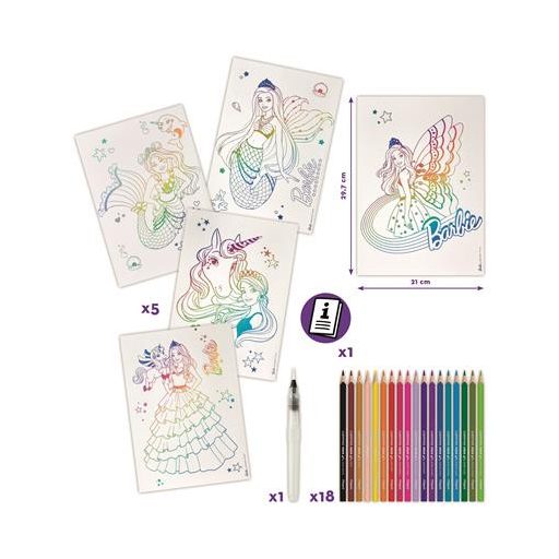 Akvarell festőkészlet, MAPED CREATIV "Barbie Aqua Art - Maxi Set"