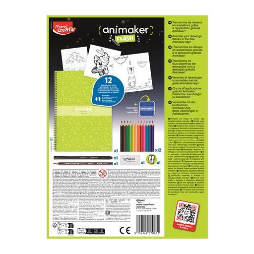 Animációkészítő készlet applikációval, MAPED CREATIV "Animaker Flash", Pop