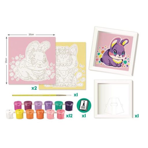 Számfestő készlet,, MAPED CREATIV "Paint by number", cica és nyuszi