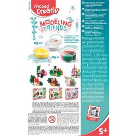   Utántöltő modellező gyurma készlet, levegőre száradó, MAPED CREATIV, "Modeling Friends"