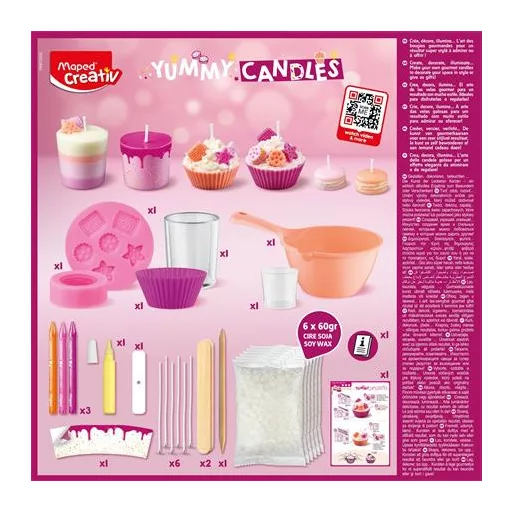 Gyertyakészítő készlet, sütemények, MAPED CREATIV "Yummy Candles"