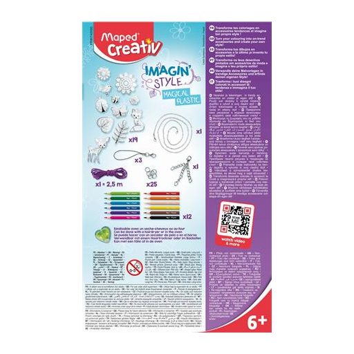 Mágikus ékszerkészítő készlet, MAPED CREATIV, "Imagin' Style", Magical Plastic