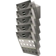   Katalógustartó, fali kiegészítővel, A4, 5 rekeszes, HELIT