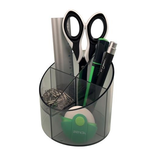 Írószertartó, 4 részes, HELIT "Economy", füstszínű