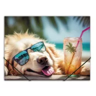   Gumis mappa, 15 mm, PP, A4, PANTA PLAST, "Chillout dog"