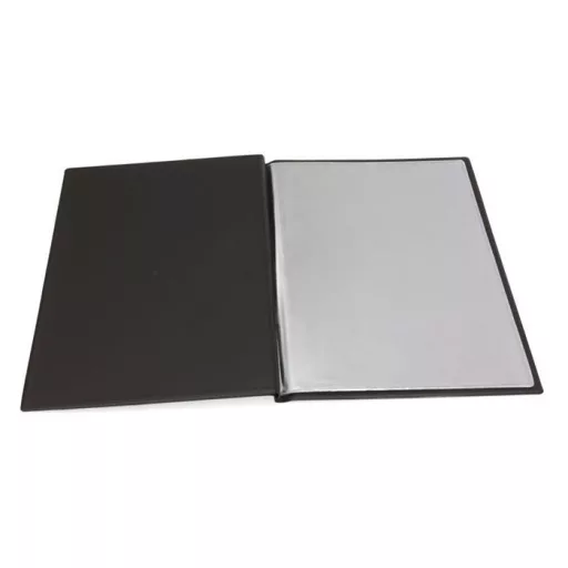 Étlaptartó, A4, bőrhatású, PANTA PLAST "Keretes Menu", sötétbarna-barna