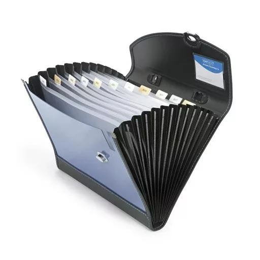 Harmonikamappa, A4+, PP, 13 rekeszes, RAPESCO, kék