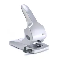   Lyukasztó, nagyteljesítményű, kétlyukú, 65 lap, fém, RAPESCO "Zero 65", ezüst